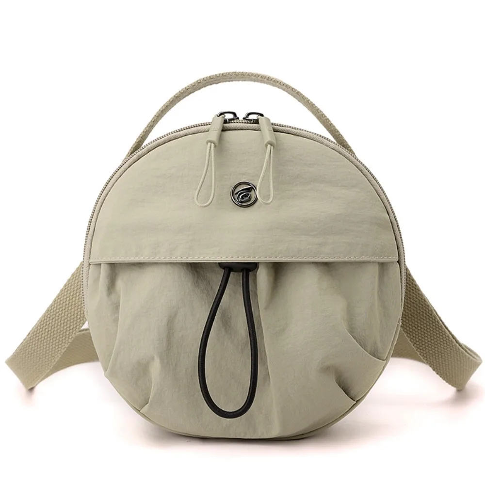 

Fashion Nylon Mobile Phone Storage Bag Large Capacity Korean Style Mini Crossbody Bag Purse Casual Small Round Handbag Students