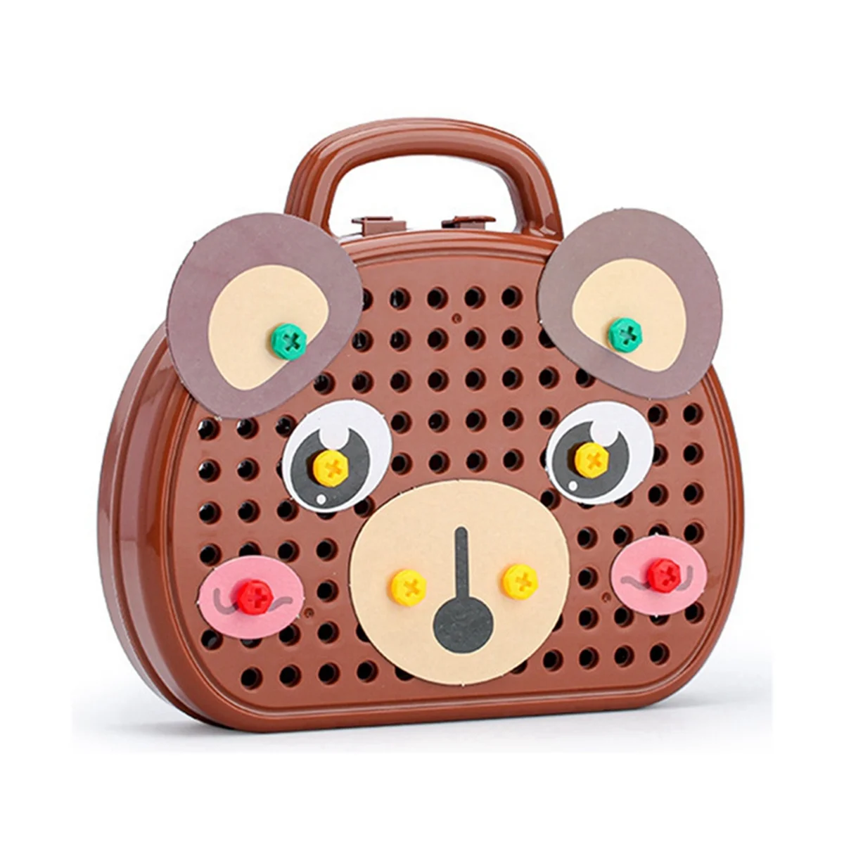 

XZ2-ChPlay Toolbox Without Electric Drill, Brown Bear Toolbox, Toy