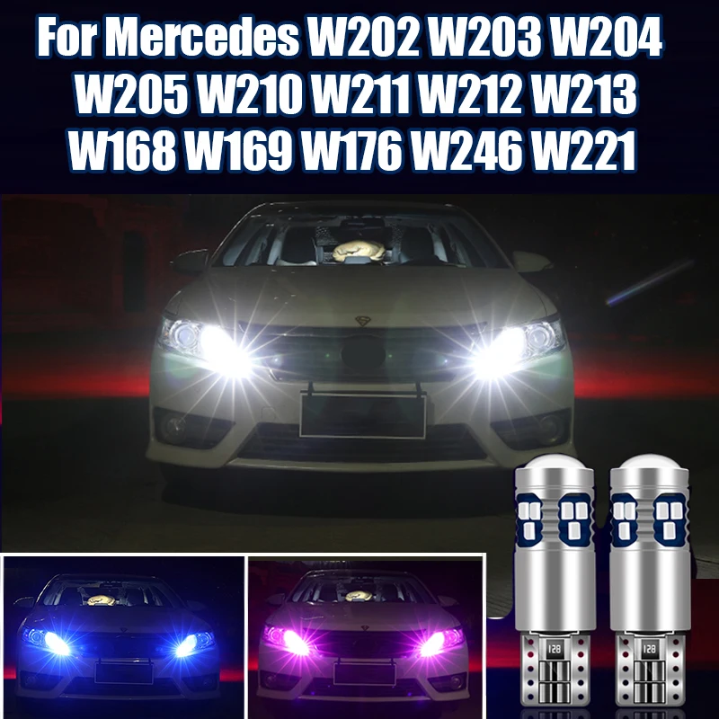 Luces LED de estacionamiento para coche, accesorios para Mercedes Clase A, B, C, E, S, W202, W203, W204, W205, W210, W211, W212, W213, W168, W169,