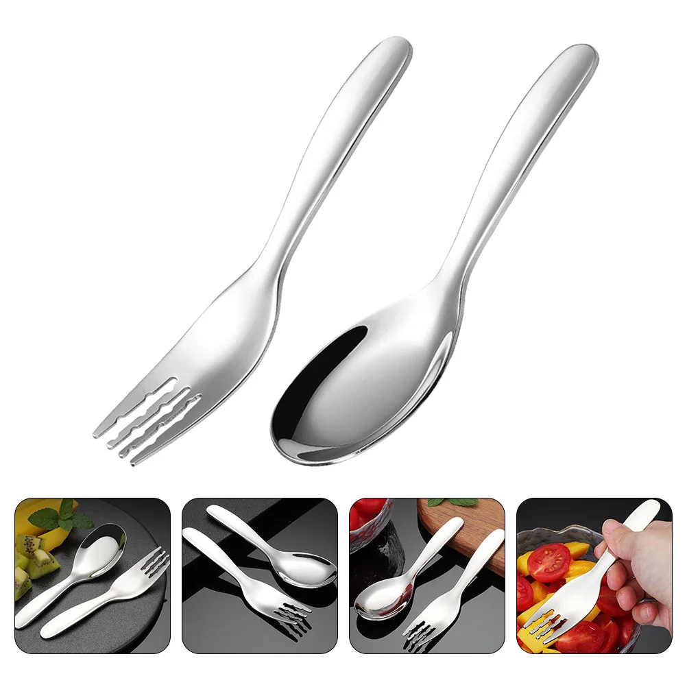 

Spoon Children's Stainless Steel Fork Toddler Utensils Suits 132X4X1CM Lunchbox Little Forks Kids