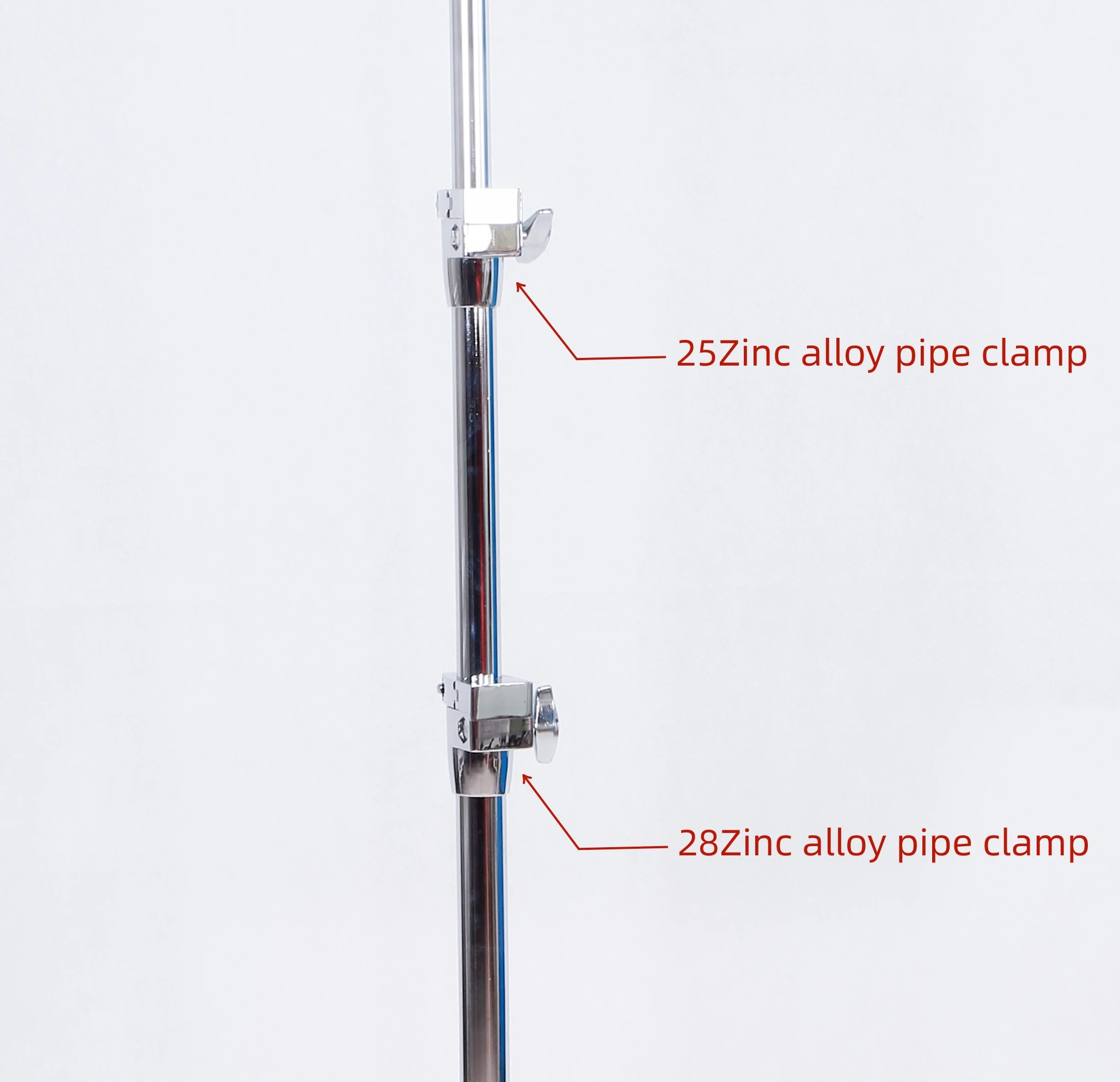 Cymbal stand with straight cymbal mount adjustable height and angle drum kit cymbal stand