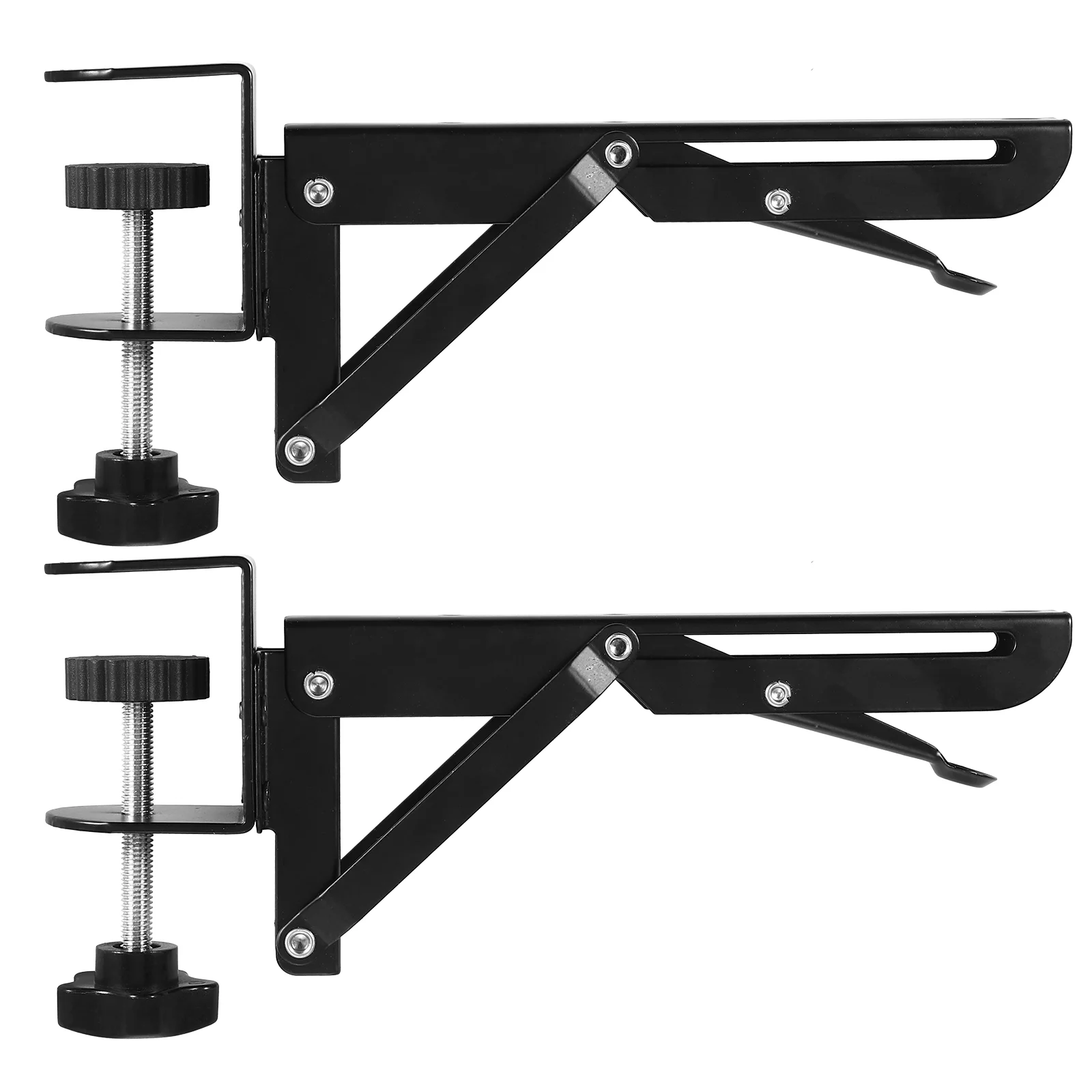

Foldable Bracket Keyboard Tray Desk Extension Support Desktop Extender Arm Stand Wrought Iron Computer Folding for Dining Table