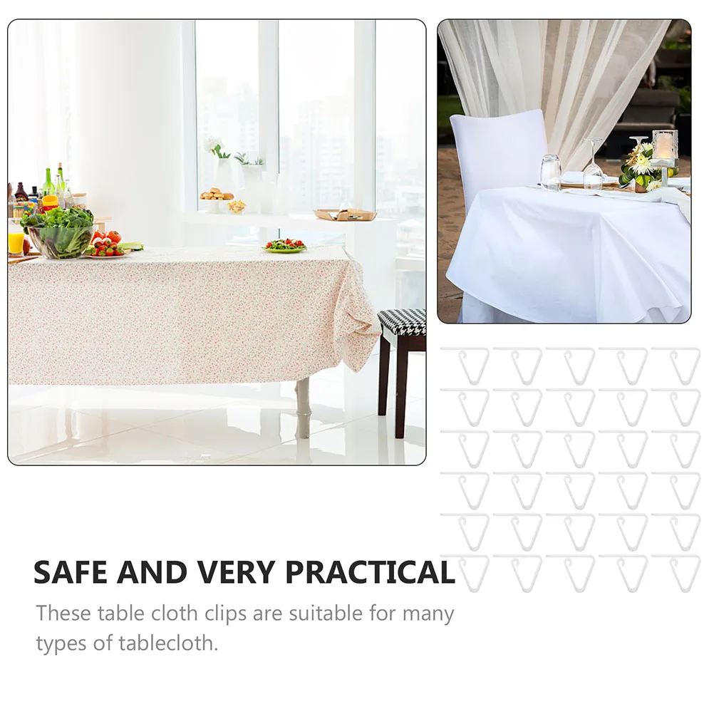 

30Pcs Clear Tablecloth Clips Plastic Anti-Slip Tablecloth Fixing Clamps for Outdoor Picnic Table Covers Picnic Table Clips