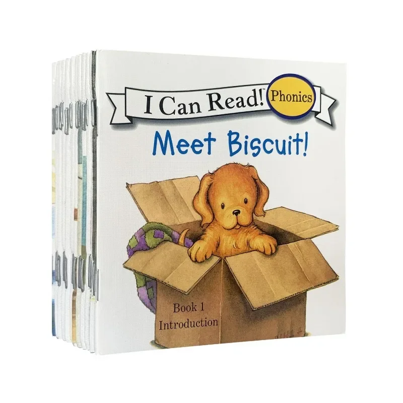 Imagem -03 - Inglês Cartoon Picture Book For Baby Kids Série Biscuit Dog Crianças Aprendem Palavras Livro de Leitura Educacional 12 Livros por Conjunto