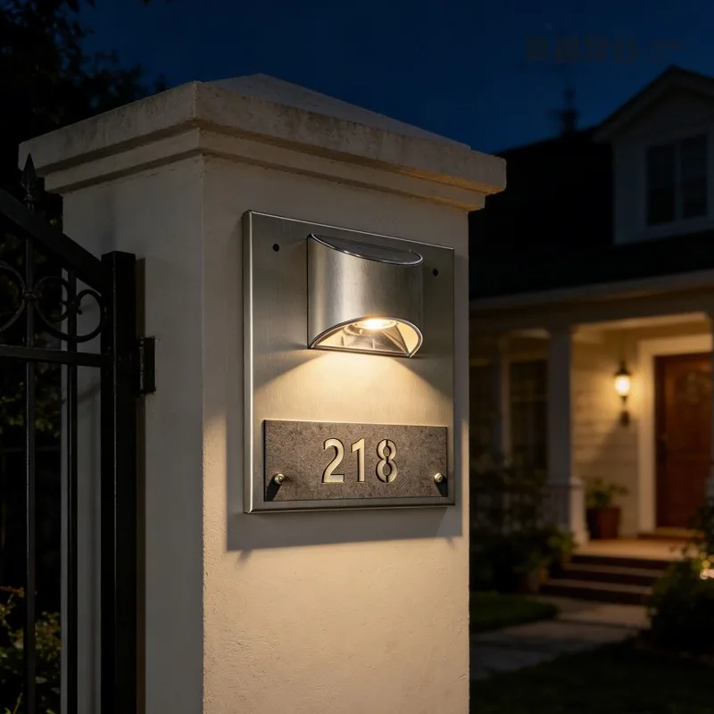 Number signs, numeric signs, signage signs, courtyards, villas, solar chargers