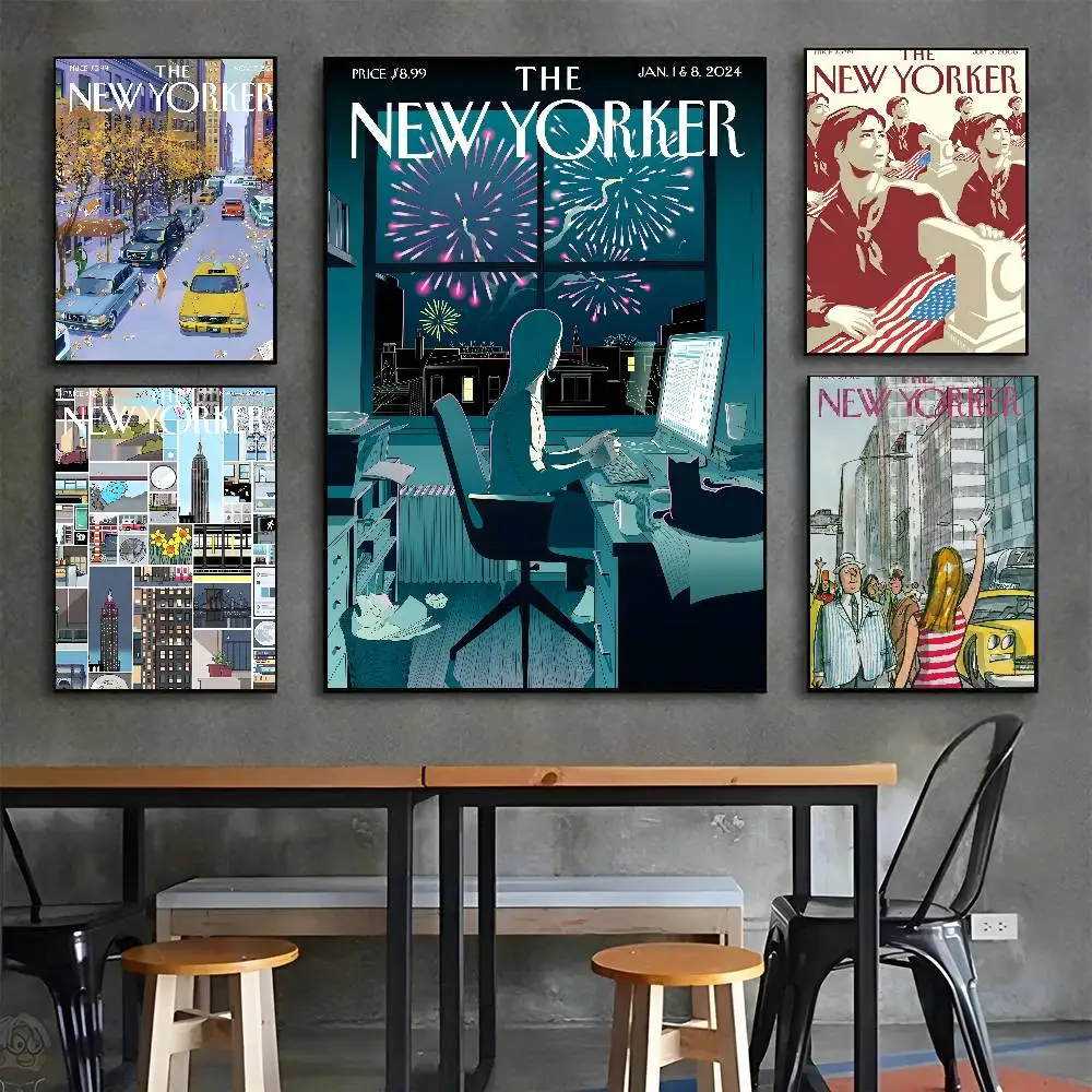 The New Yorker Magazine Home Wall Decor Dorm Room Bedroom Living Room Decorative Flats Club Decoration Birthday Gift