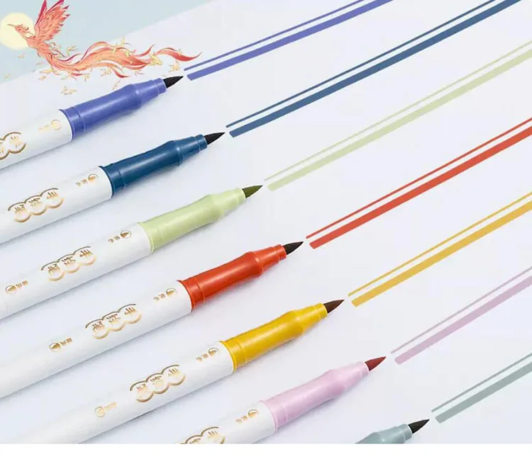 Felt Pen Washable 12 Color Fiber Marker Pen Fineliners Markers Sketch Drawing Art Painting School supplies(SS-1112)