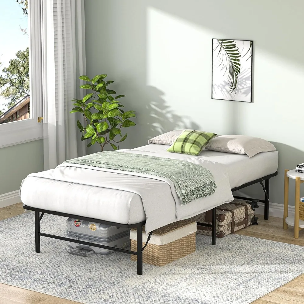 

Металлический каркас раскладной кровати, инструменты не требуется, основание матраса на платформе поддерживает до 660 фунтов, высота 14 дюймов, сверхмощные расходы