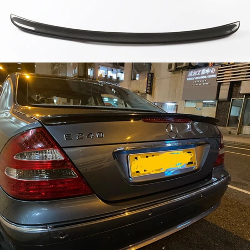 Carbon Fiber Spoiler Trunk Tail Wing For Mercedes W211 E Class 4-door Sedan E220 E300 E320 E350 2003 - 2009