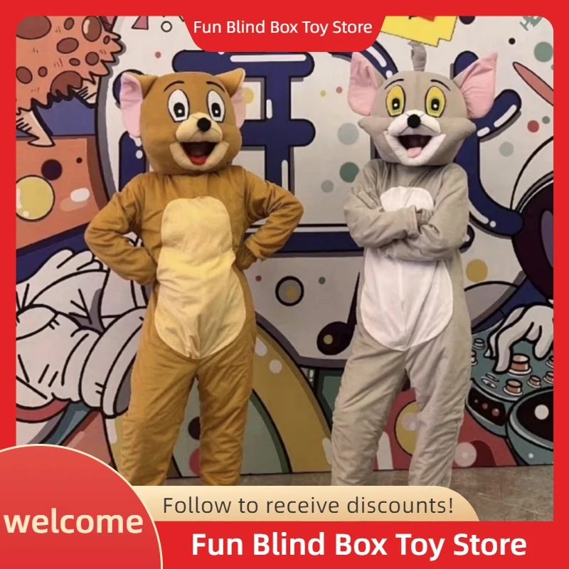 

Hot Tom Cat And Jerry Mouse Cartoon Character Cosplay Mascot Costume Christmas Party Fancy Dress Advertising Carnival Props Gift