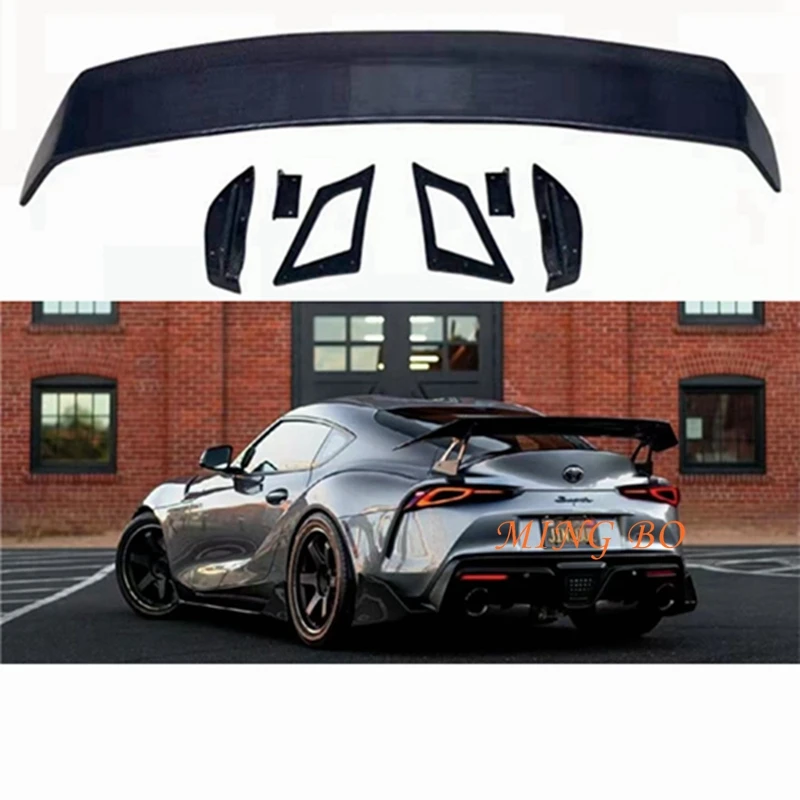 FOR Toyota Supra GR A90 Coupe 2019 UP Car Styling Carbon Fiber  FRP Rear Spoiler Trunk Wing