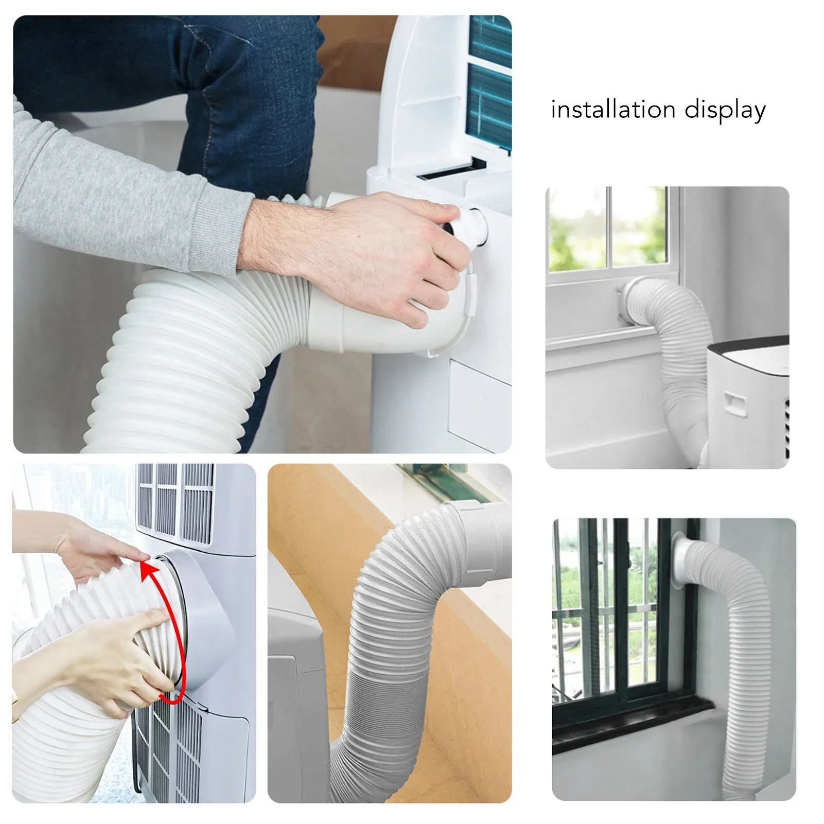 3M Air Conditioning Vent Hose PP+Wire Collapsible/Stretchable CCW Threaded Vent Hose For Air Conditioning Accessories image 6