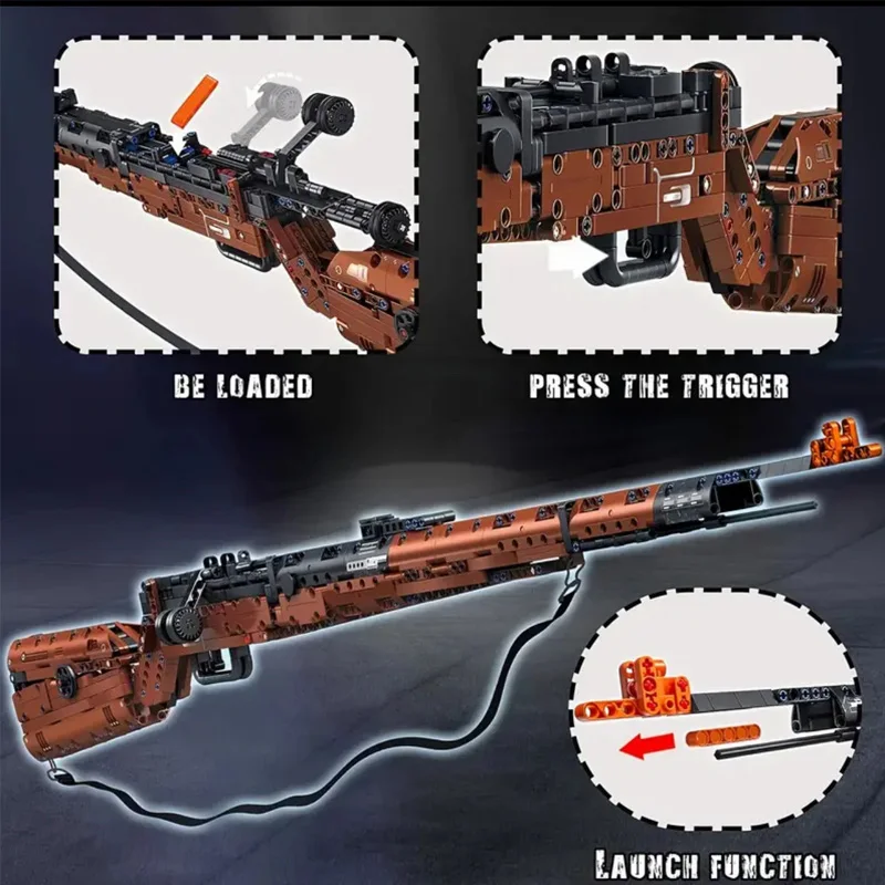 

Sniper Rifle Model Building Blocks Kit Military Series Shooting Game Bullets Gun Boys Assembly Toy MOC Small Bricks Holiday Gift