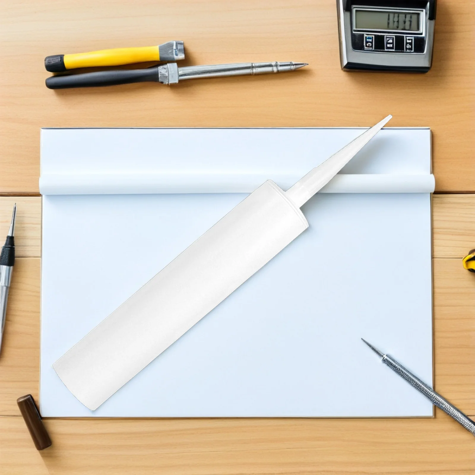 

Refillable Empty Caulk Tubes Reusable Sealant Dispenser Adjustable Tip for Epoxy Grouting Tile Latex Repair Leak Caulking Tools