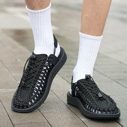 Summer trend woven men's and women's sandals and slippers Comfortable and breathable style Beach outdoor walking shoes 35-47