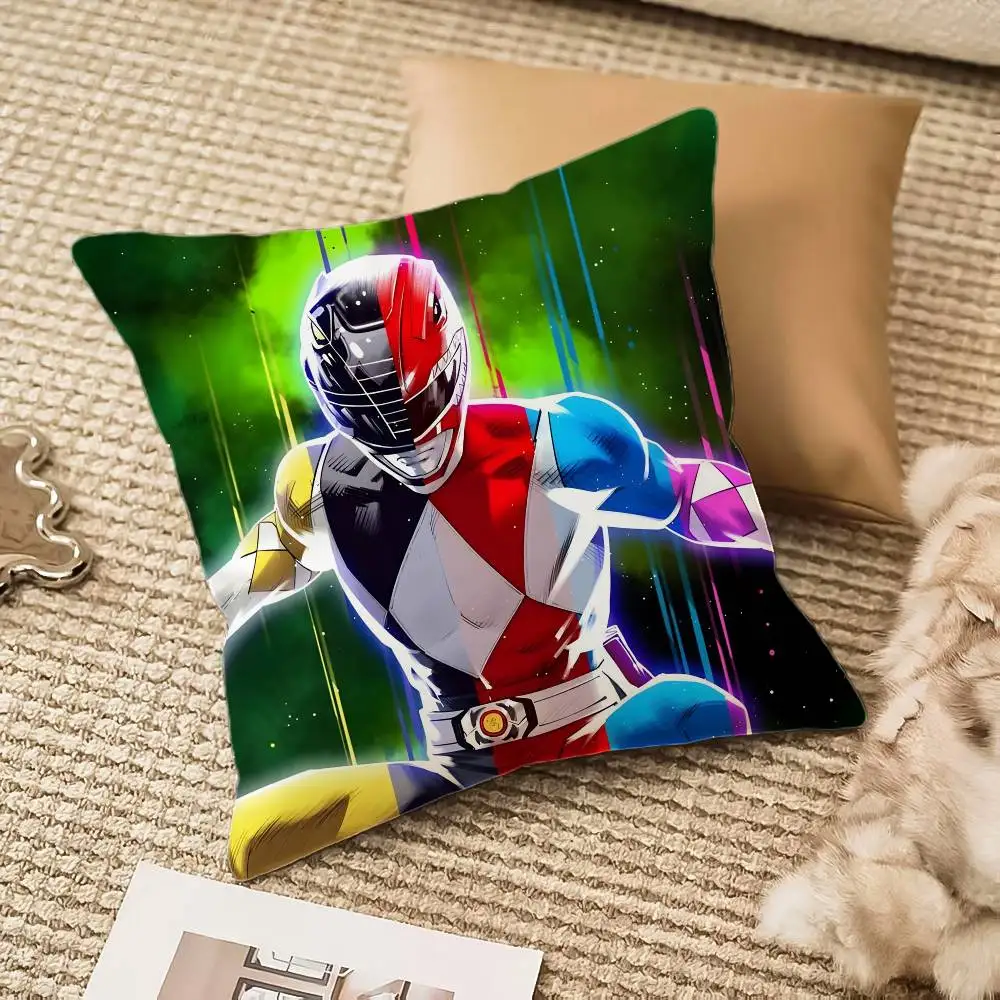 Mighty Morphin Power Rangers Pillow Case Anti-dustmite Invisible Zipper Sofa Bed
