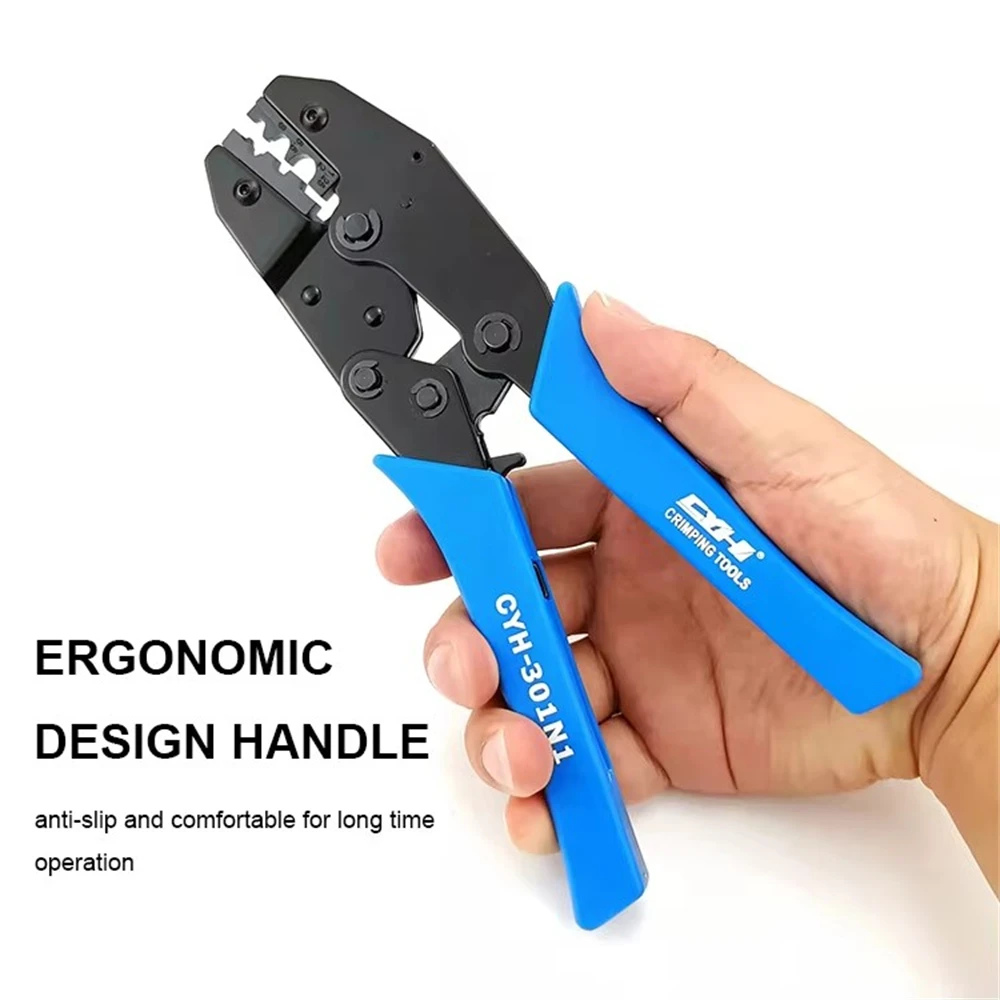 8.6 Inch Locking Crimping Press Pliers Crimper Clamps Electricians Tools for Non-insulated Terminals 22-10AWG CYH-301