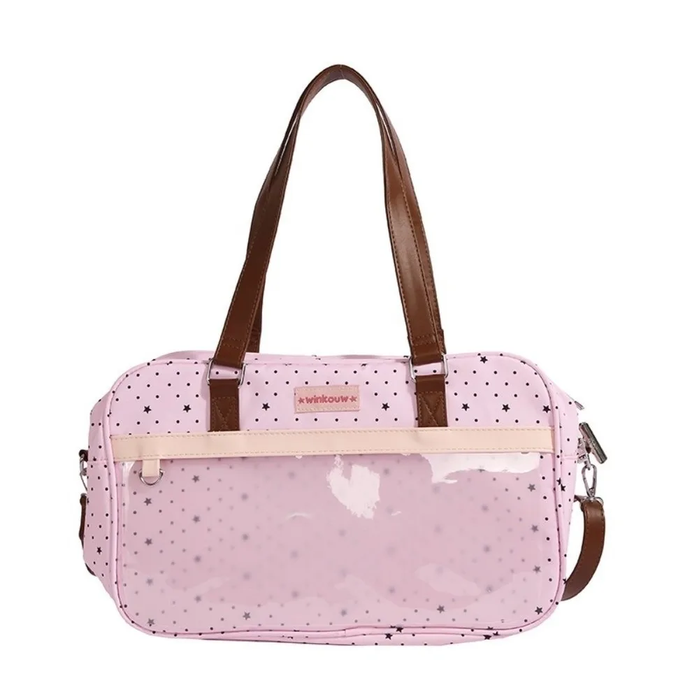 

INS Large Capacity Transparent Ita Bag Lace Polka Dot Shoulder Bag Elegant Cute Lolita Crossbody Bag School