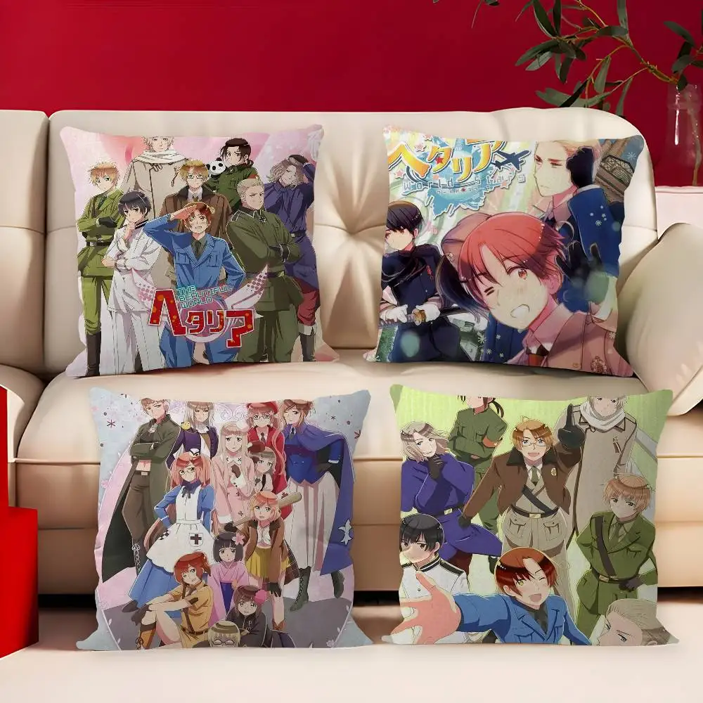 H-Hetalia The Beautiful World Pillow Anime Pillow Sofa Bed Head Pillow Cover Cushion Cover 45x45 Cm Fashion