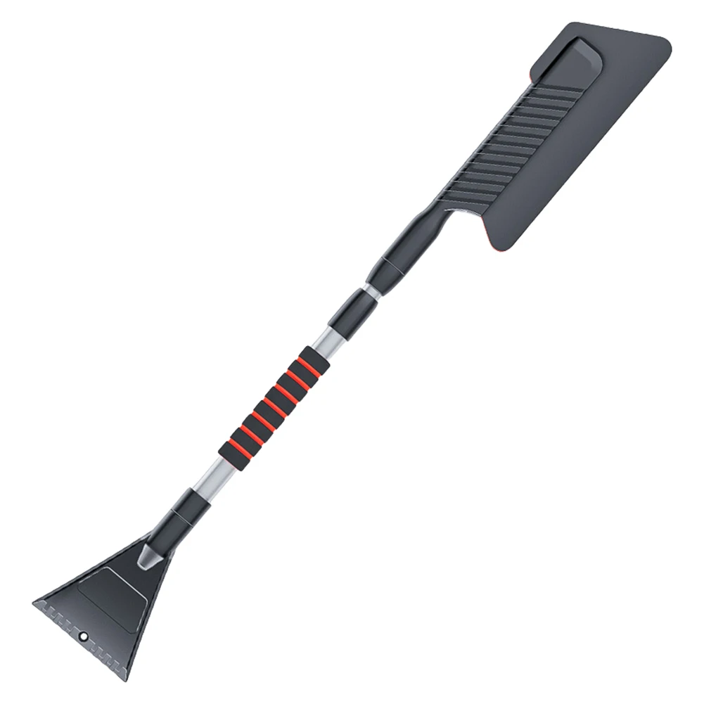 Pá de neve 3 em 1 para carro com alça de espuma, removedor de neve retrátil, para-brisa dianteiro, raspagem de gelo, vassoura, ferramenta de limpeza automática