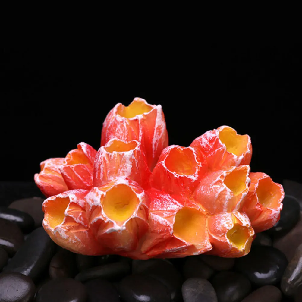 

1pc Resin Aquarium Coral Ornament Bright Fish Tank Decor Underwater Coral Branch For Freshwater Saltwater Tanks Pets