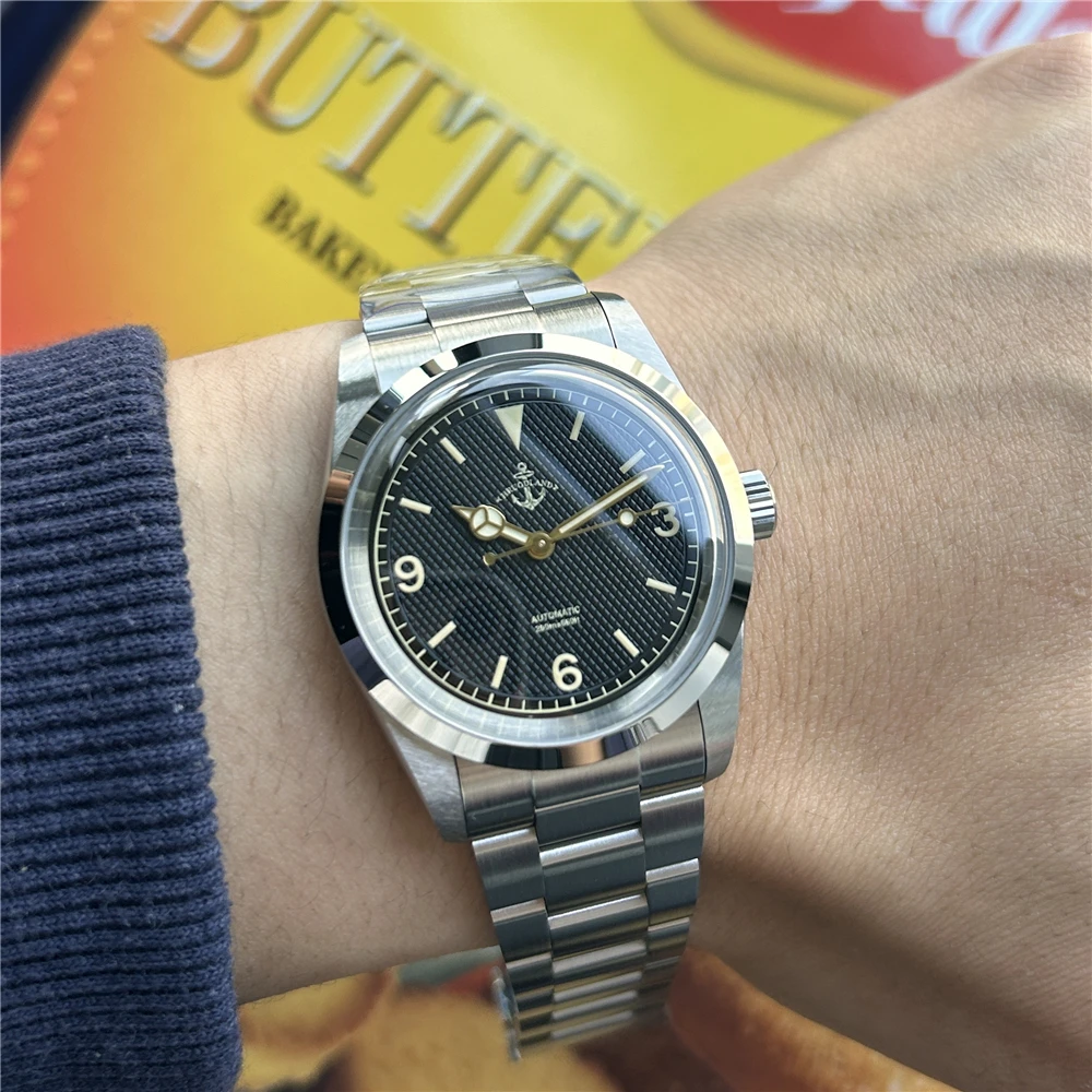 Hruodland 2025 New Men\\\'s Automatic Mechanical Watch NH38 36mm Sapphire Glass Stainless Steel Waterproof 20Bar Reloj Hombre