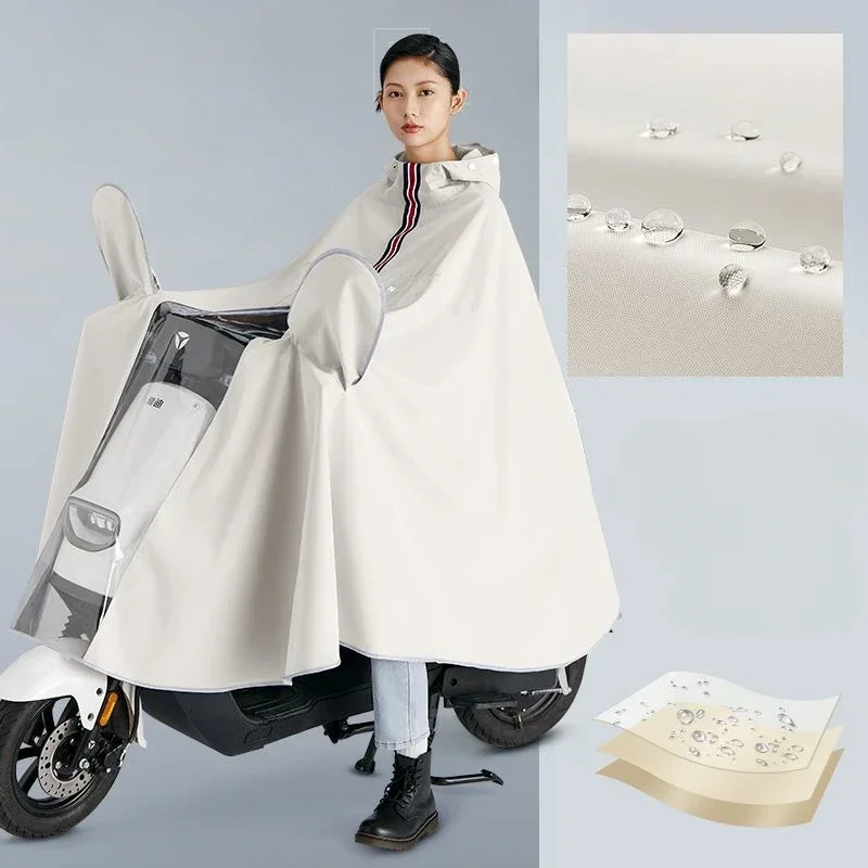 Motorbike Raincoats for Adults, Raincoat, Full Body, Rainstorm-proof, Battery, Car, Thickened and Long Riding Poncho, High Appea