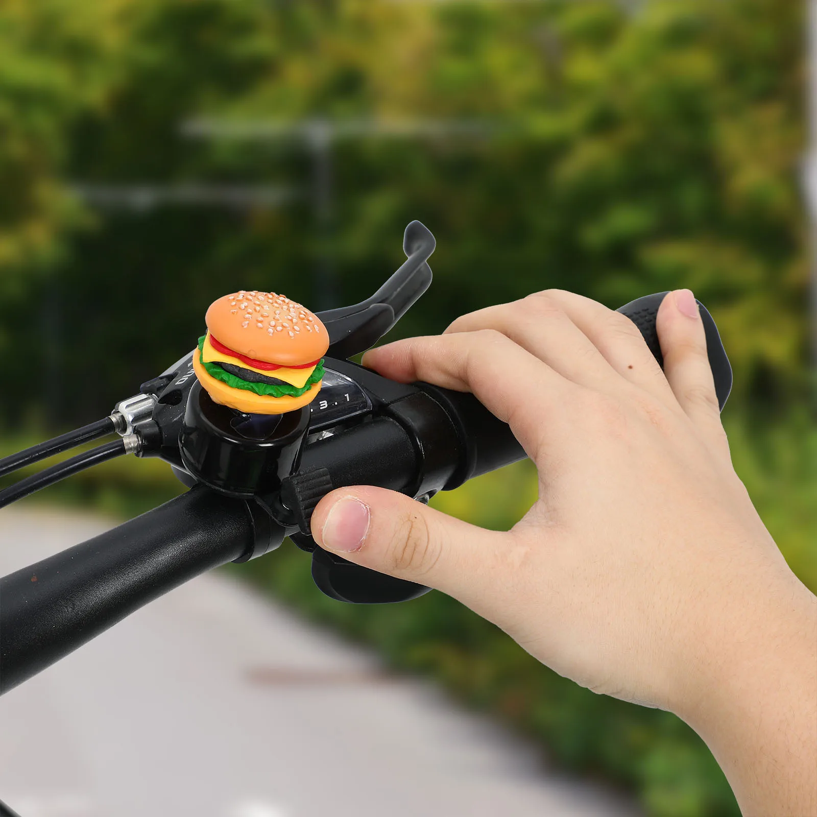 

1pcs Bicycle Hamburger Cartoon Design For Handlebars Kids Bike Accessories Scooter Bell Road Cycling Outdoor Safety Bell