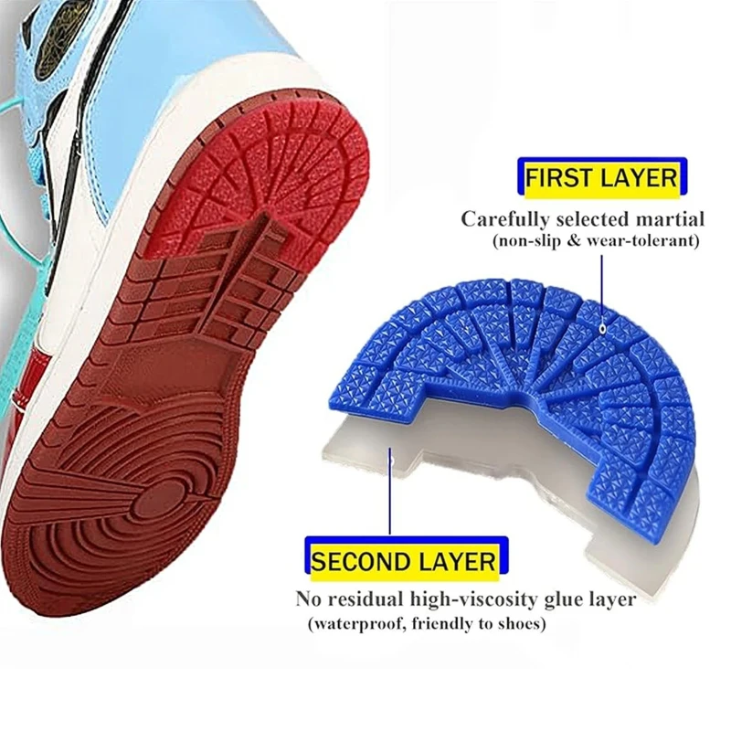 1Pair Self Adhesive Anti Slip Thick Wear Resistant Shoe Sole Stickers Protector Pads Repair For Casual Sneakers