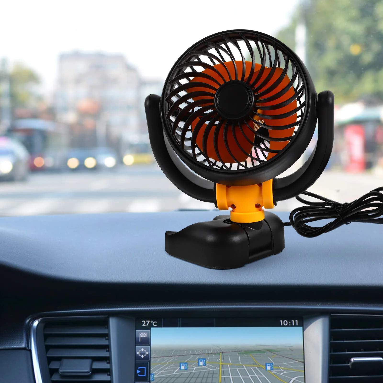 Car Fan Mounted for Cars Vehicle Cooling Backseat Electric Small Fans Family Chair Rear Pp Airflow Multifunctional