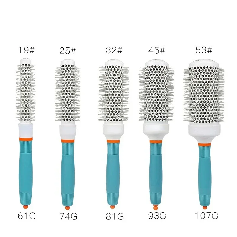 Hair Comb Professional Salon Hair Brush Hair Styling Hairbrush Hairdressing Comb Round Curly Rollers Tools Blue Wholesale