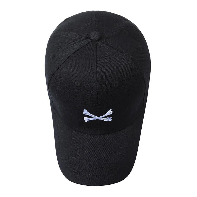 Basic Embroidered Design Cotton Baseball Cap for Unisex Casual Wear, with Adjustable Metal Buckle