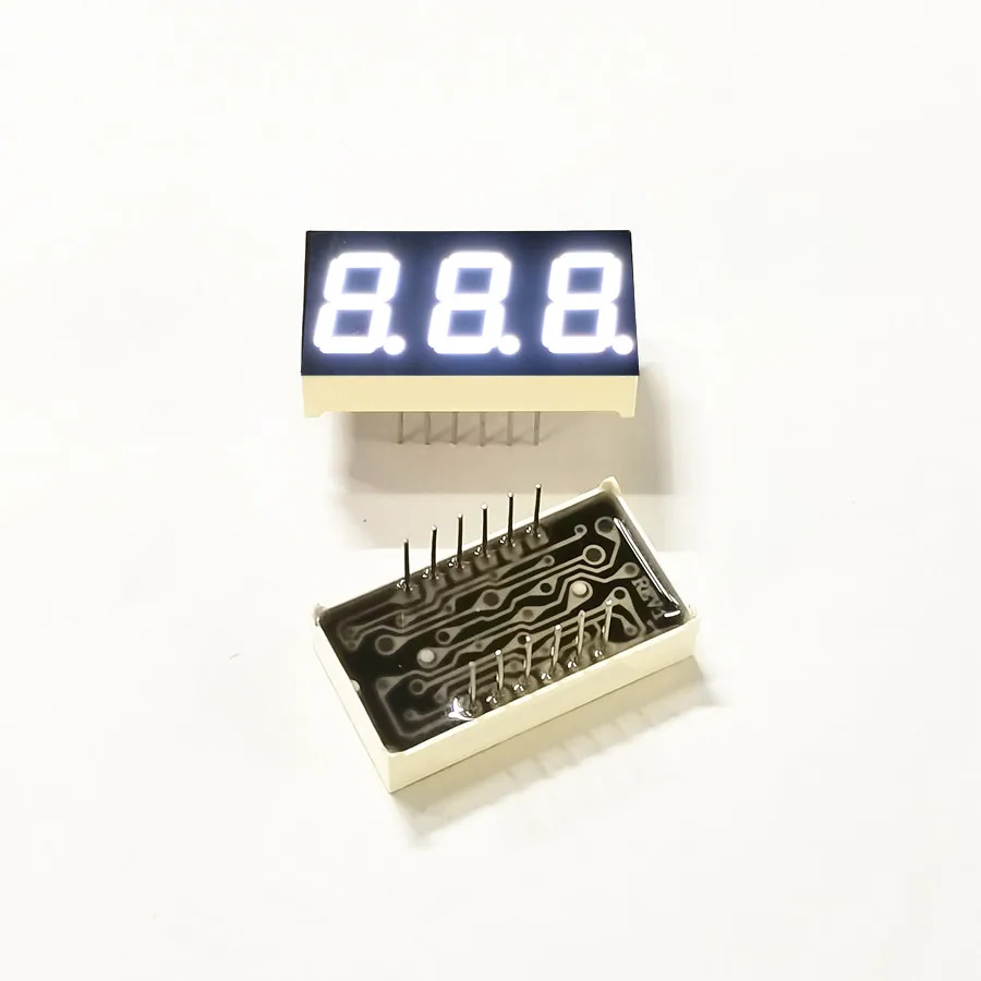 10Pcs 0.4 Inch 3Bit White Light Digital Module KYX-4301AW/BW 30*16*7MM 12Pin LED Digitron Common Anode Cathode Digital Tube