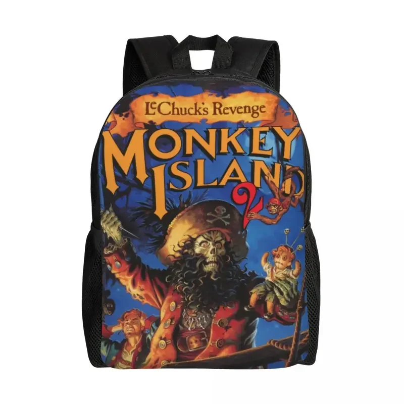 Custom Monkey Island Secret Travel Backpack Women Men School Computer Bookbag Adventure Action Game College Student Daypack Bags