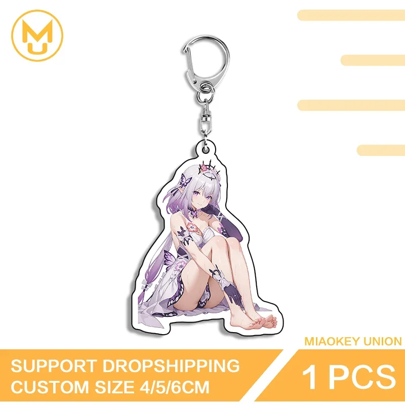 Sexy Castorice Honkai Star Rail Artistic Attractive Sitting Posture Edgy Double Sided Keyring Advance Guard Unique Accessories