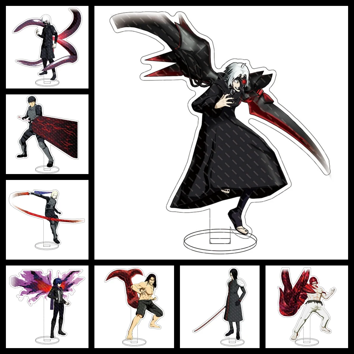 

16cm Anime Tokyo Ghoul Stand Kaneki Ken Touka Kirishima Action Figure Ornament Toy Collections Acrylic Hobbies Peripherals Gift