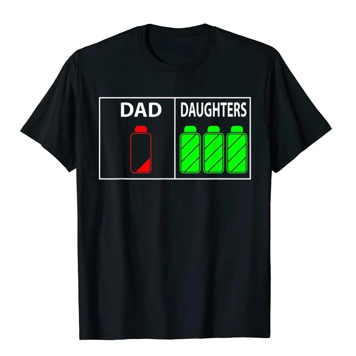 Men Triplet Dad of Three Daughters Shirt Funny Father's Day New Arrival Personalized T-Shirts Loose Mens Tops & Tees Gothic