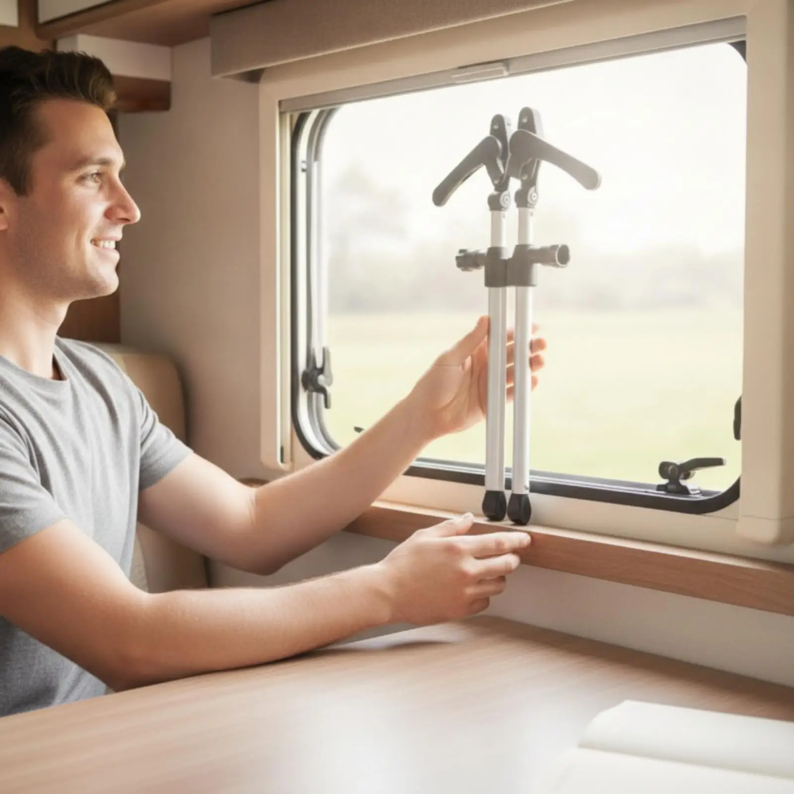 Recreational Vehicle Window Support Rod Adjustable RV Window Stay with Locking