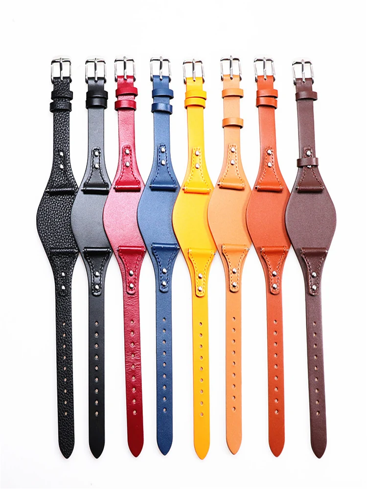 Correas de reloj de cuero de vaca genuino de alta calidad para Fossil ES4045, ES4114, ES4113, ES3625, correa de reloj impermeable de 18mm