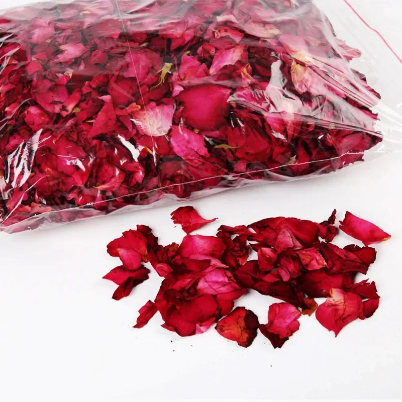 1Pack Petali di rosa secchi Fiore naturale Bagno Spa Sbiancamento Doccia Petalo di fiore di rosa secco Bagno Alleviare il corpo profumato Massaggiatore