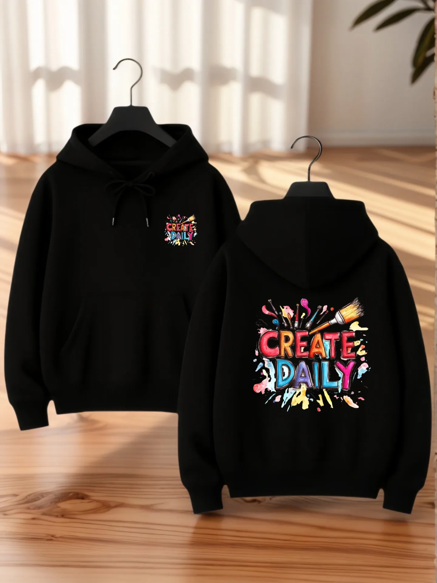 

Graphic Hoodie Women, Aesthetic Design, Letter Print, Casual Everyday Wear, Soft Fabric, For Teens