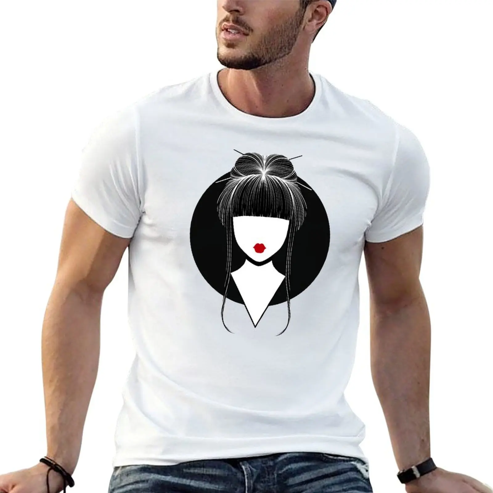 Geisha T-Shirt cotton tshirt 100% t shirt man plain g man t shirts for men T-shirt