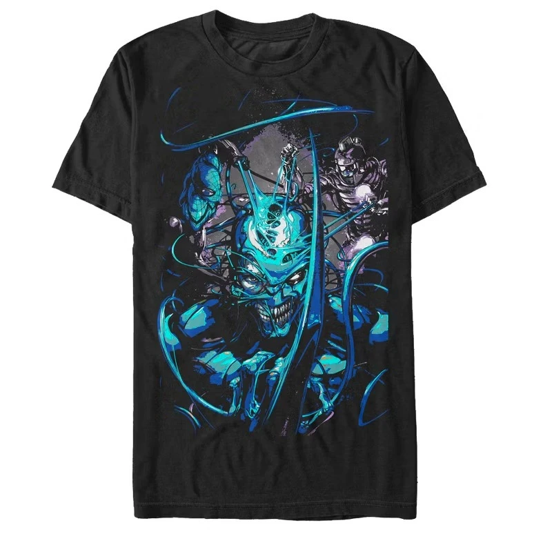 T-shirt da uomo Marvel Carnage Fight T-shirt estiva ampia e traspirante da uomo e da donna