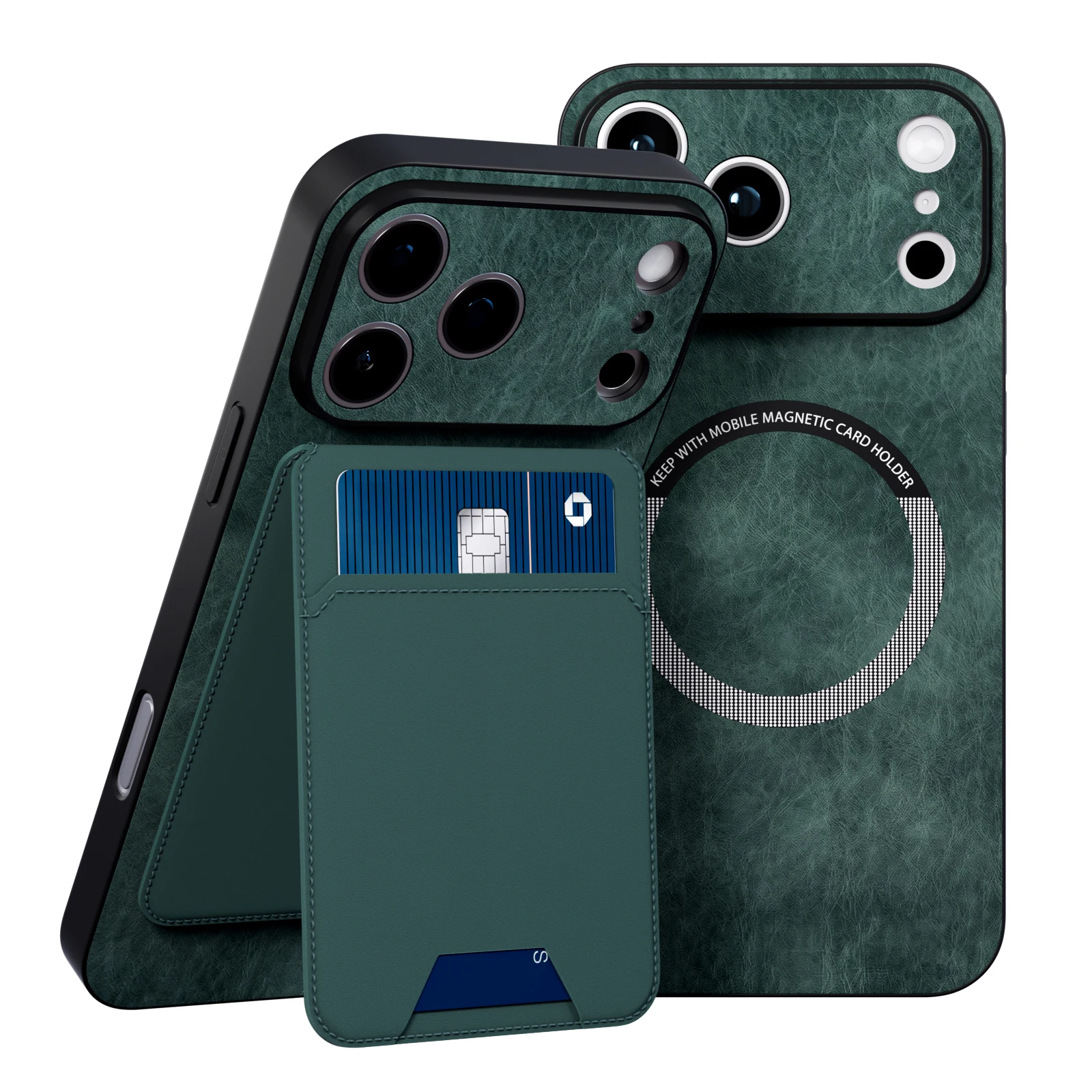 Wallet Case for Apple iPhone 17, 2 in 1 Strong Magnetic Detachable, Shockproof Phone Case Slim Leather Phone Stand