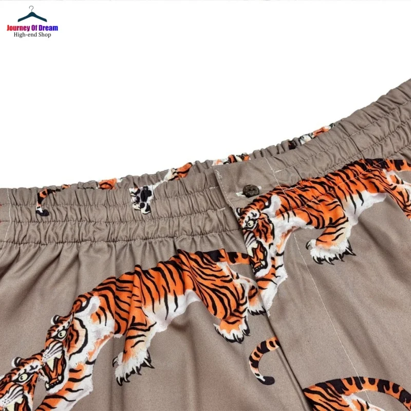 Summer Brand High-end Shorts Best quality Mens Womens WACKO MARIA Hundred Tigers Totem Hawaii Shorts