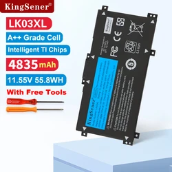 Kingsener-ラップトップバッテリー,hp envy用lk03xl 15x360 15-bp 15-cn TPN-W127 w128 w129 w132 HSTNN-LB7U HSTNN-UB7I HSTNN-IB8M lb8j