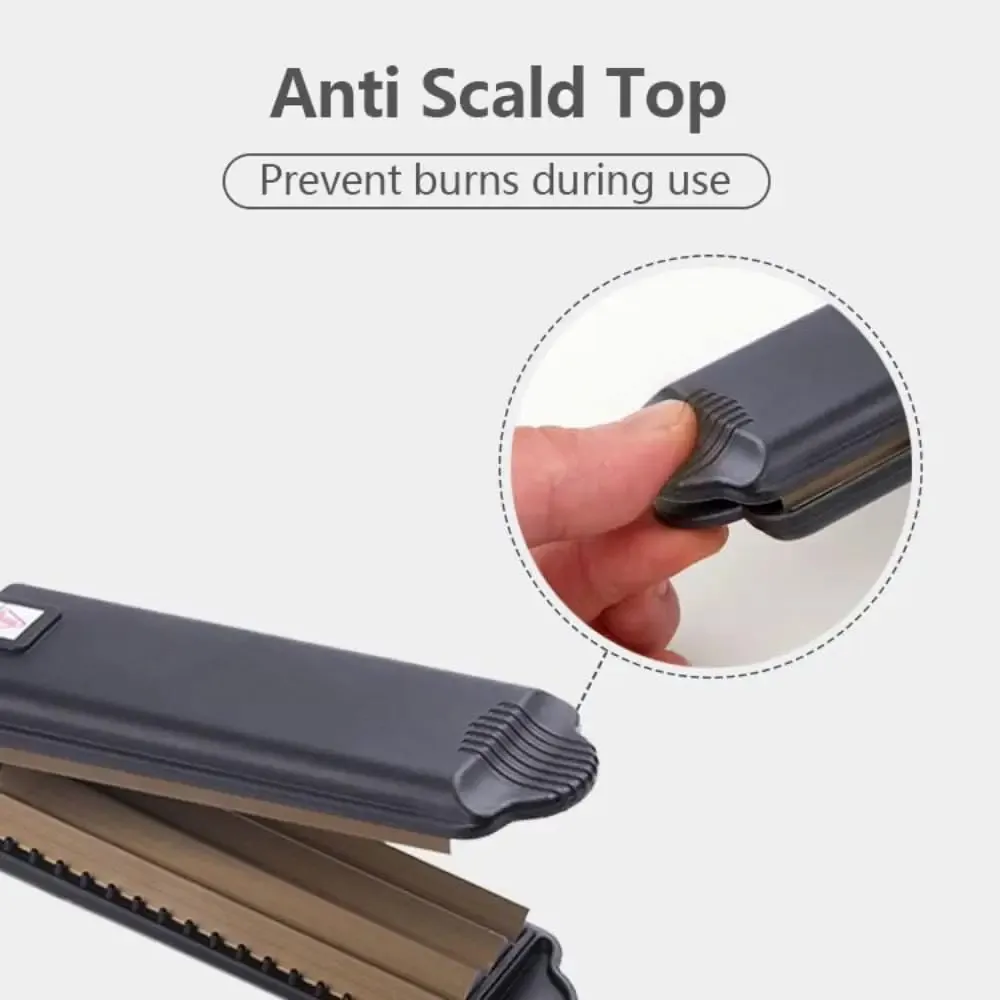 Flauschiger Haarcrimper für Frauen, Keramik-Welleneisen, Volumen-Haarcrimper, Flaches Crimper-Eisen mit Platten, Styling-Tool, Dual-Voltage – Detail 4