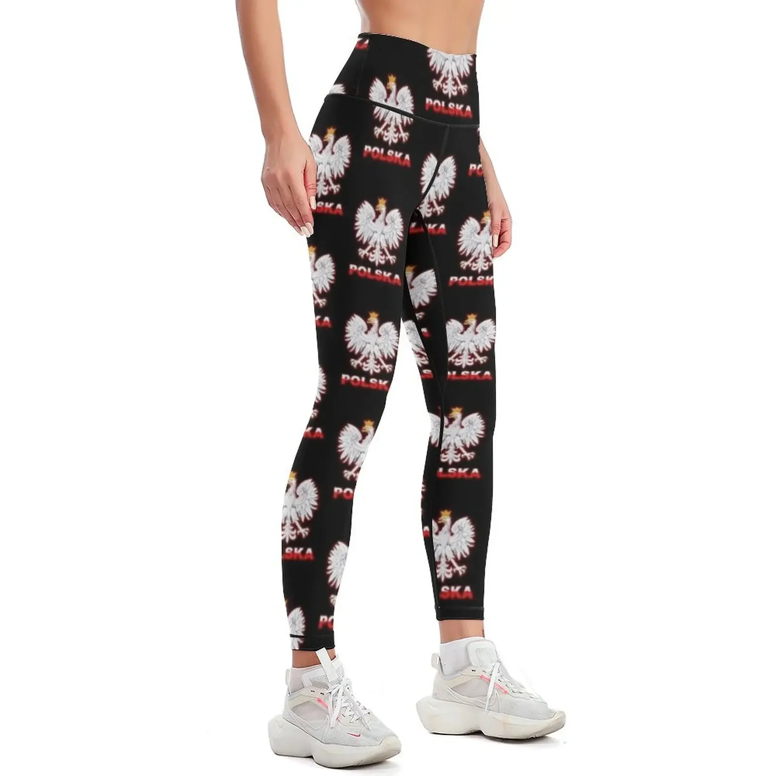 Polska - Polish Coat of Arms - White Eagle Leggings harem pants workout clothes for Womens Leggings