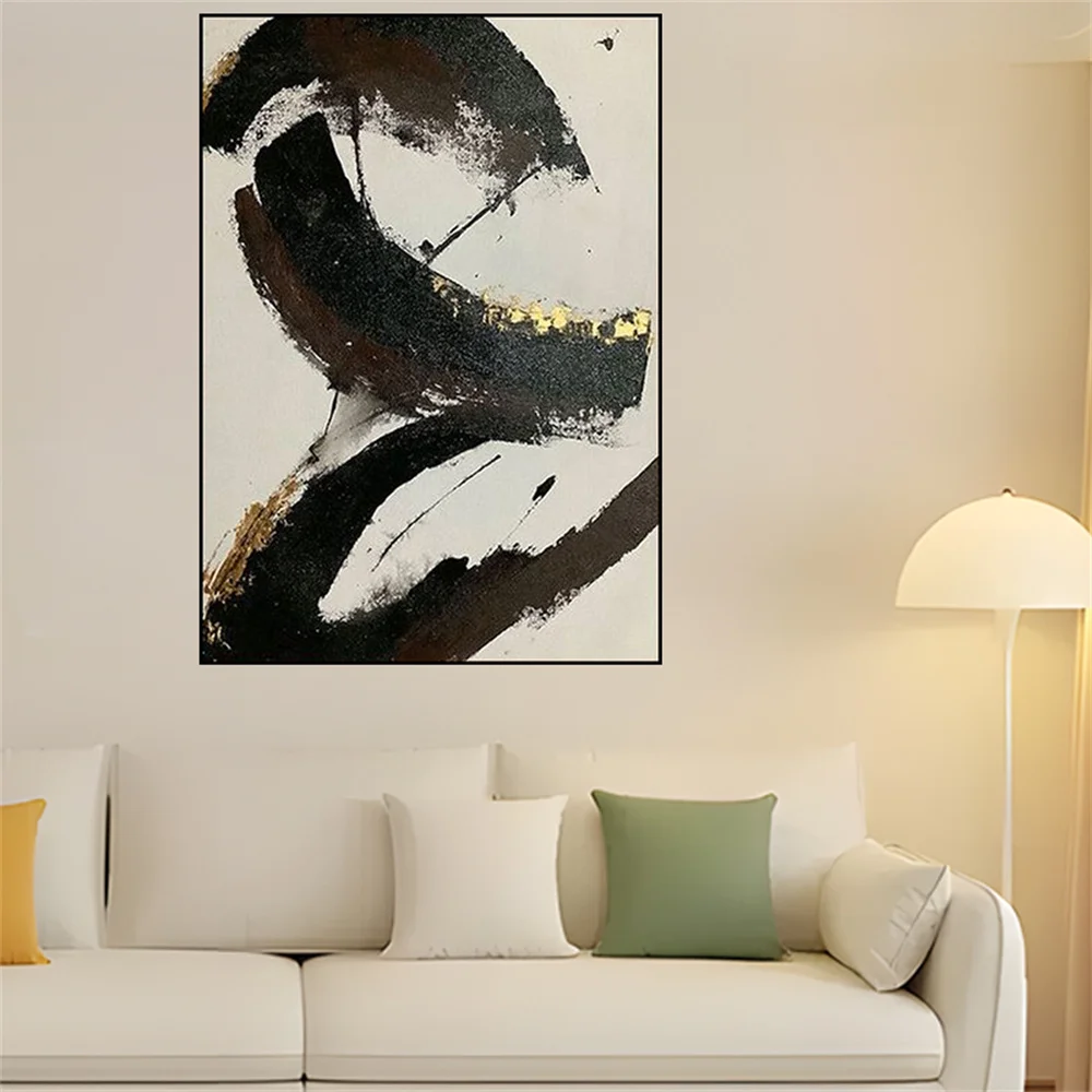 

Abstract Floral Oil Painting On Canvas Flowers Posters Handmade Modern Wall Art Picture For Living Room Home Decor Artwork Mural