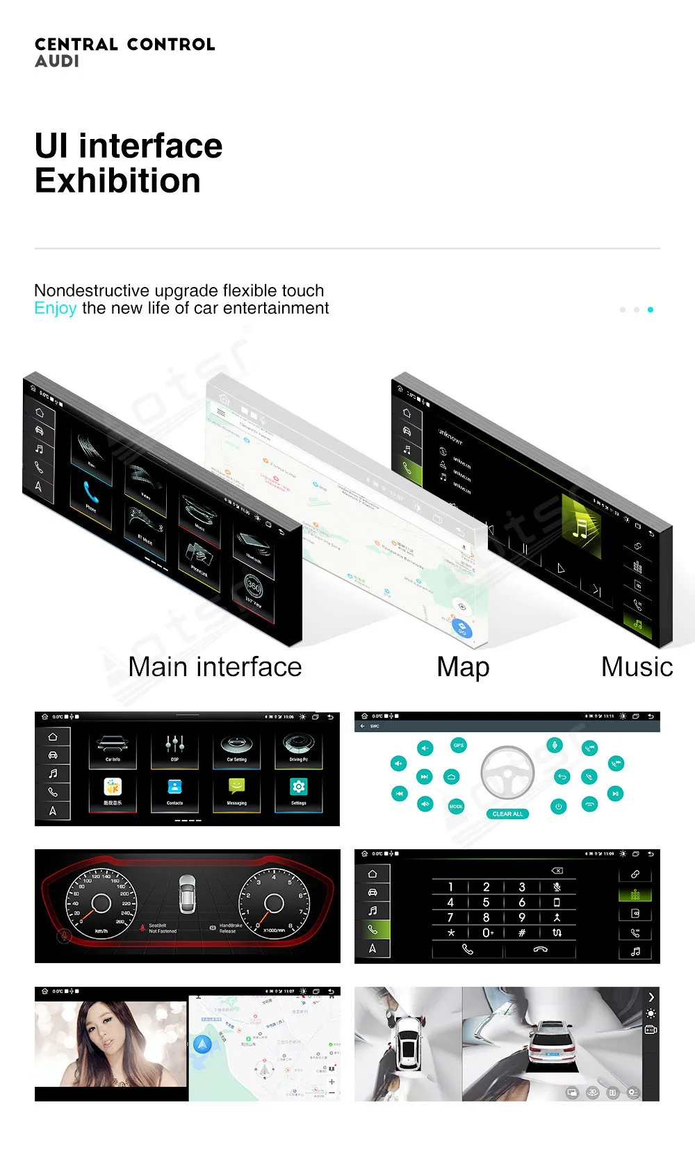 Pantalla Android 12 de 8,8 pulgadas para Audi Q5 2009 2010 2011 2012 2013 2014 2015 Carplay GPS reproductor Multimedia Central unidad principal estéreo